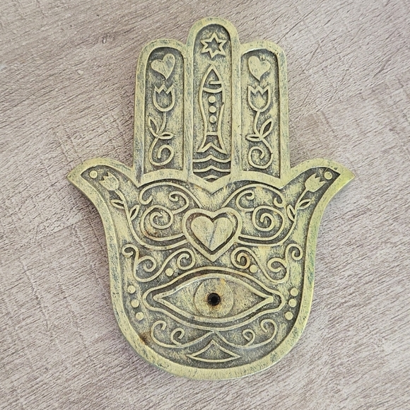 Hamsa Hand Wall Incense Holder - Picture 2 of 3